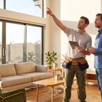 Homeowner reviewing repair estimate indoors